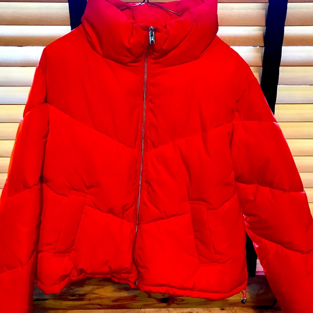 Women’s H & M brilliant orange coat